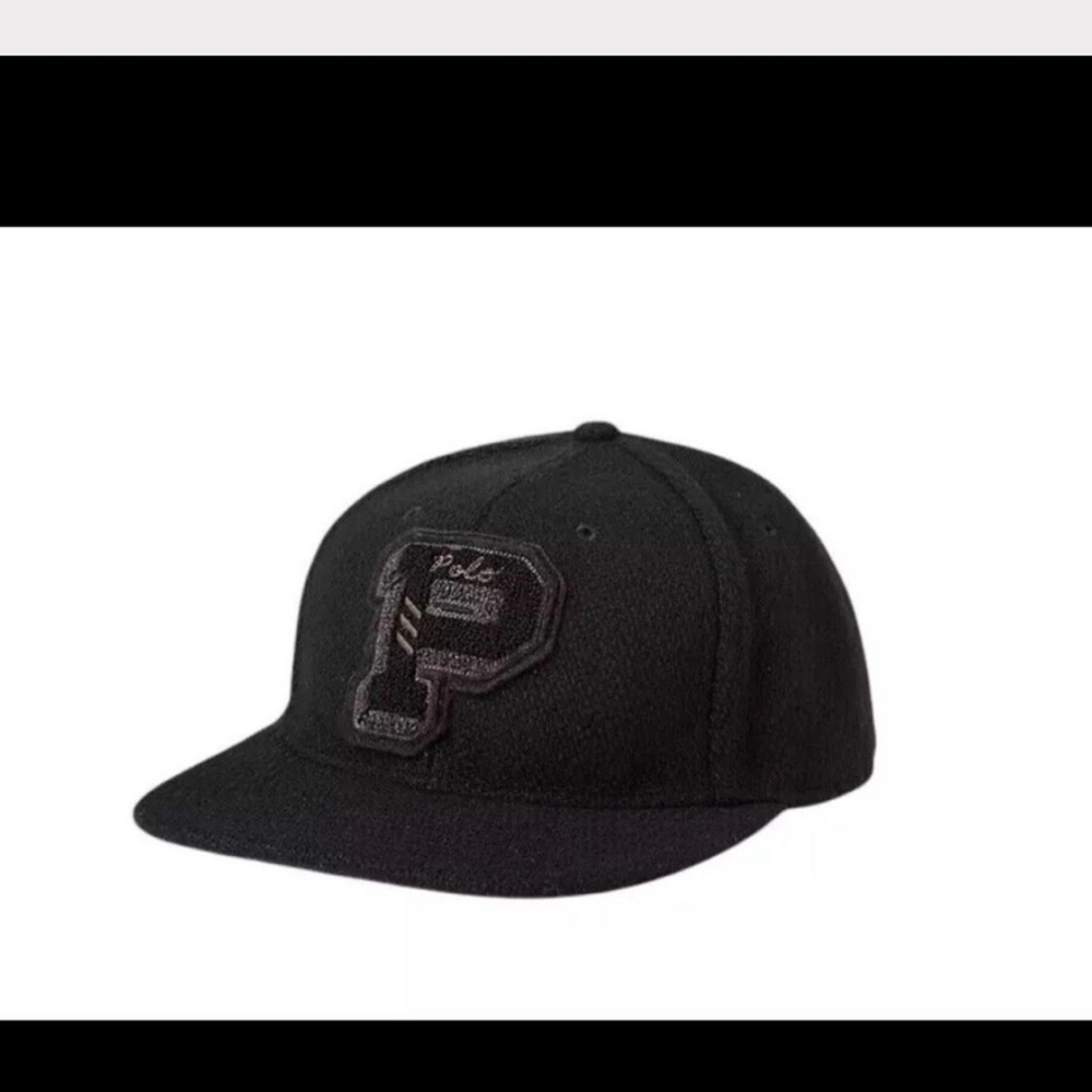 Polo by Ralph Lauren Black Hat with Gray Logo
